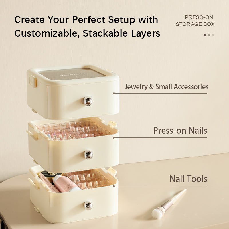 Press - On Nail Storage Box - Auranest Home